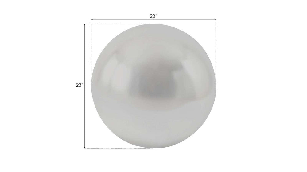 SwayLiving Floor Ball, Large, Silver Leaf DECORATIVE OBJECTS