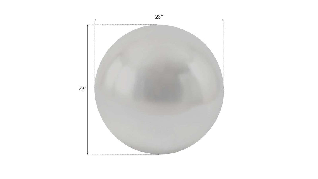 SwayLiving Floor Ball, Large, Silver Leaf DECORATIVE OBJECTS