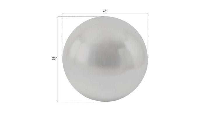SwayLiving Floor Ball, Large, Silver Leaf DECORATIVE OBJECTS