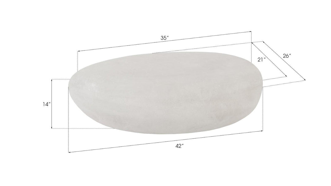 SwayLiving River Stone Coffee Table, Small, Roman Stone Finish COFFEE TABLES