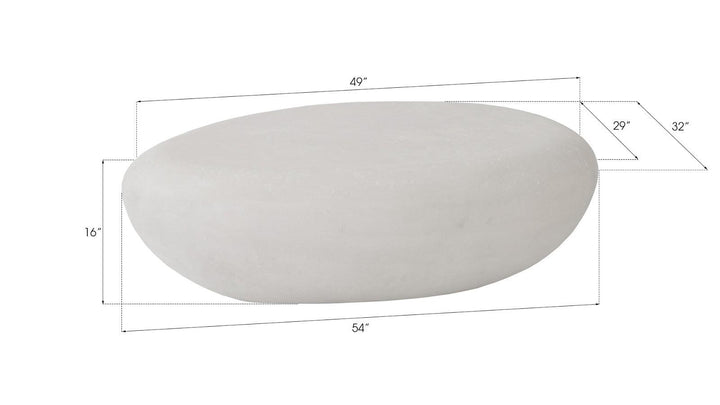 SwayLiving River Stone Coffee Table, Large, Roman Stone Finish COFFEE TABLES