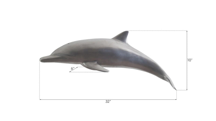 SwayLiving Dolphin, Polished Aluminum WALL ACCENTS
