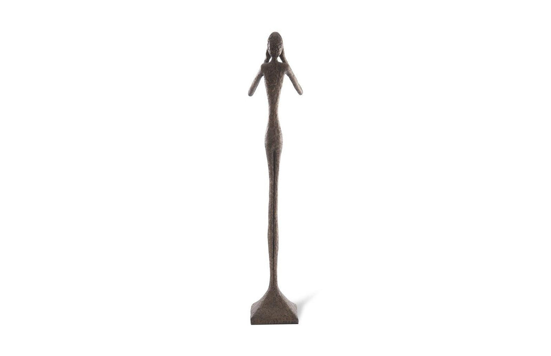 SwayLiving See No Evil Slender Sculpture, Large, Resin, Bronze Finish DECORATIVE OBJECTS