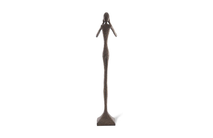 SwayLiving See No Evil Slender Sculpture, Large, Resin, Bronze Finish DECORATIVE OBJECTS
