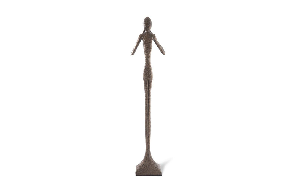 SwayLiving Speak No Evil Slender Sculpture, Large, Resin, Bronze Finish DECORATIVE OBJECTS