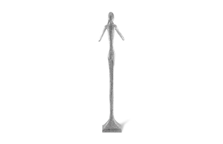 SwayLiving Speak No Evil Slender Sculpture, Large, Resin, Silver Leaf DECORATIVE OBJECTS
