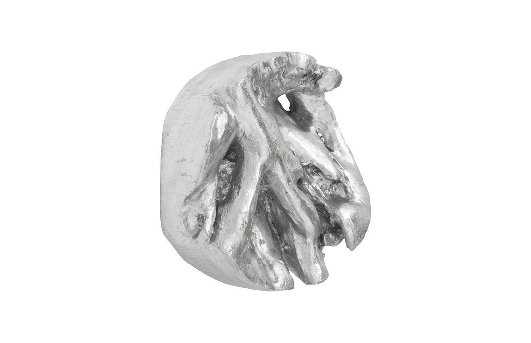 SwayLiving Cast Root Wall Tile, Resin, Silver Leaf, Round WALL ACCENTS