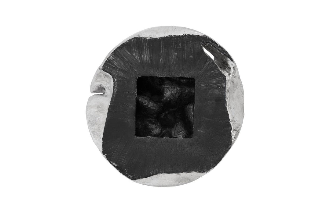SwayLiving Cast Root Wall Tile, Resin, Silver Leaf, Round WALL ACCENTS