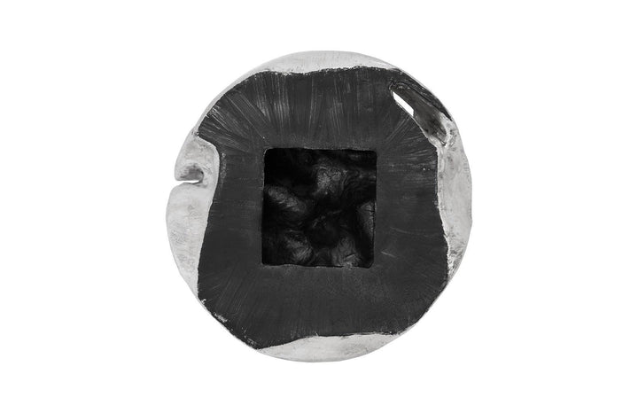 SwayLiving Cast Root Wall Tile, Resin, Silver Leaf, Round WALL ACCENTS