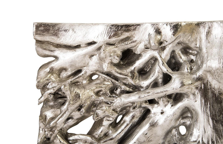 SwayLiving Square Root Console Table, Silver Leaf CONSOLE TABLES