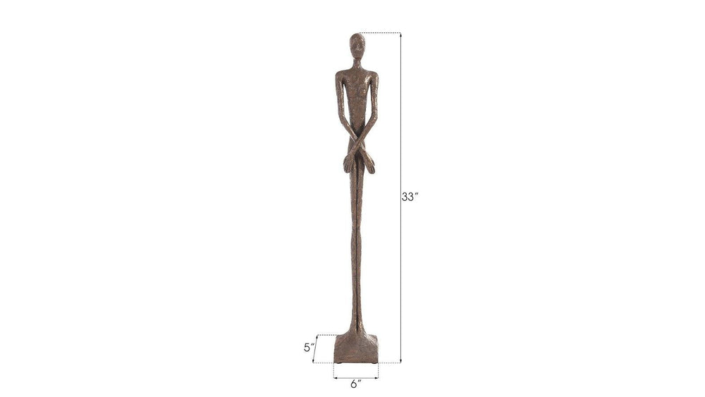SwayLiving Lloyd Sculpture, Small, Resin, Bronze Finish DECORATIVE OBJECTS