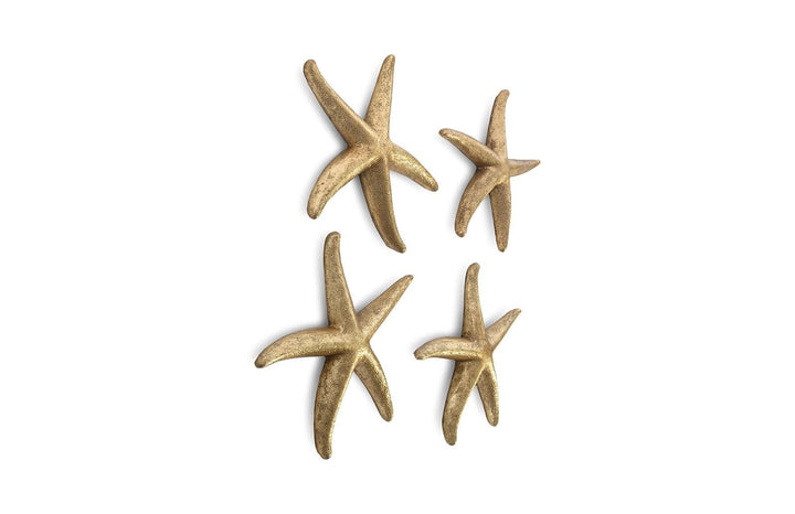 SwayLiving Starfish, Gold Leaf, Set of 4, SM WALL ACCENTS