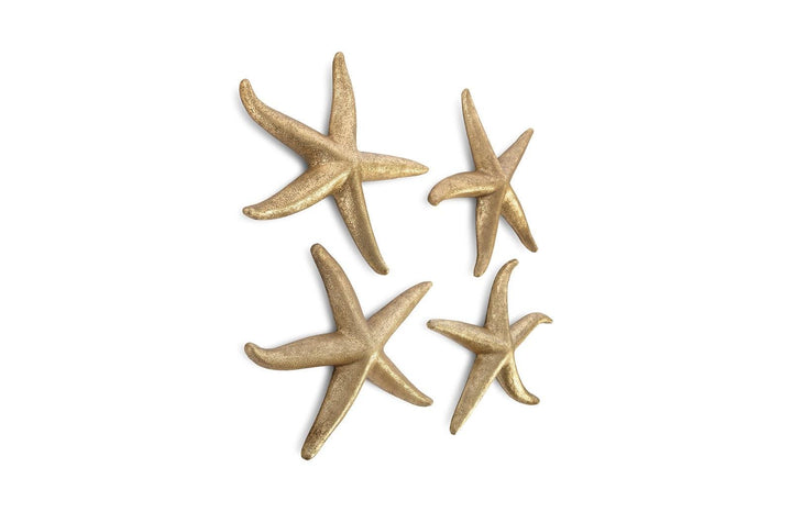 SwayLiving Starfish, Gold Leaf, Set of 4, MD WALL ACCENTS