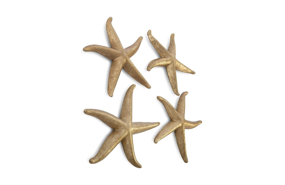 SwayLiving Starfish, Gold Leaf, Set of 4, LG WALL ACCENTS