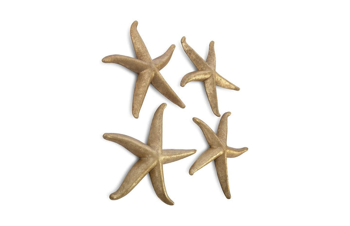 SwayLiving Starfish, Gold Leaf, Set of 4, LG WALL ACCENTS