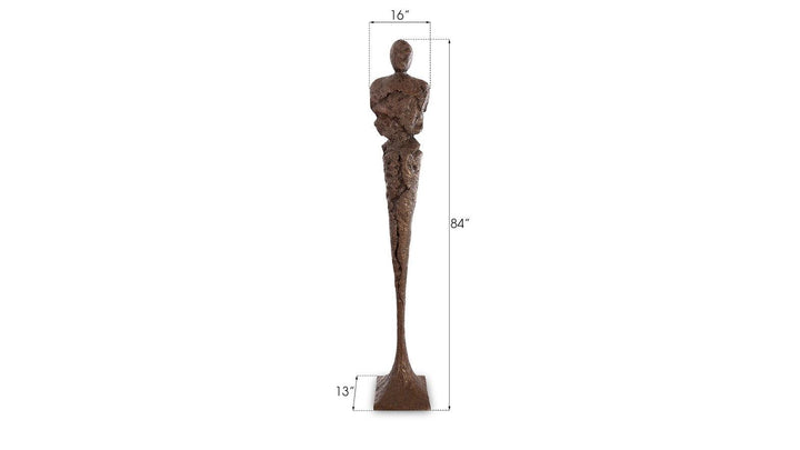 SwayLiving Tall Chiseled Male Sculpture, Resin, Bronze Finish DECORATIVE OBJECTS
