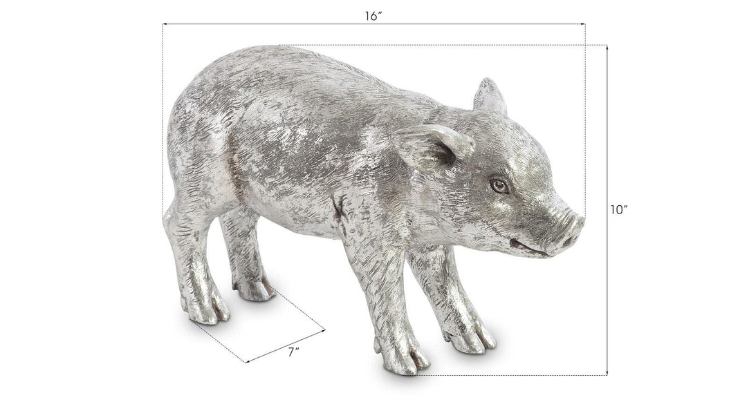 SwayLiving Standing Piglet, Silver Leaf DECORATIVE OBJECTS