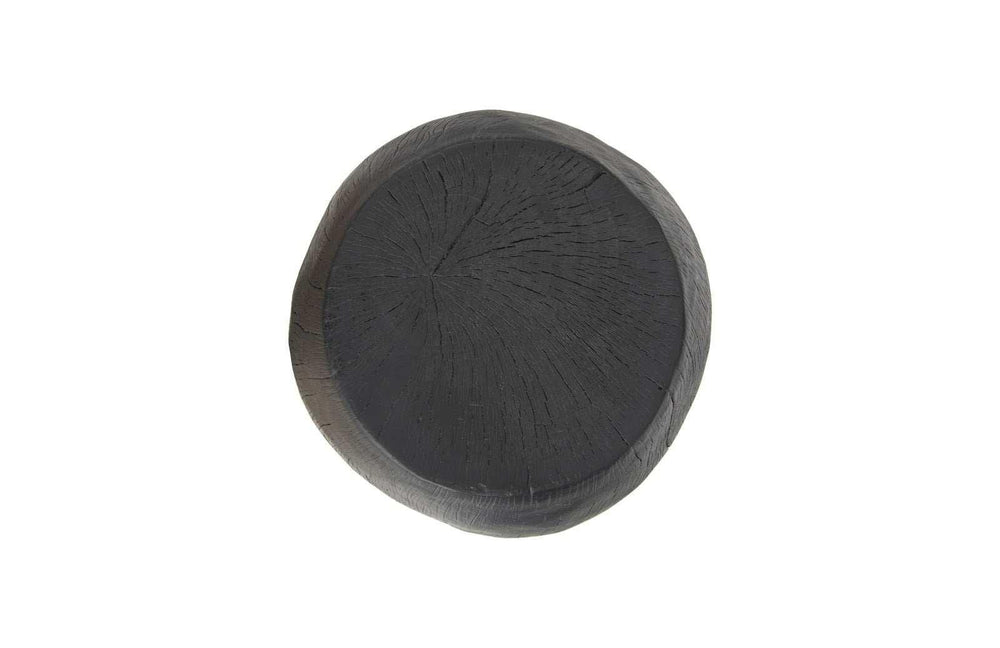 SwayLiving Drum Stool, Resin, Charred OTTOMANS, POUFS, + STOOLS