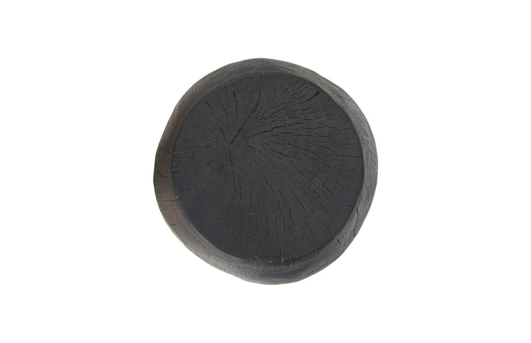 SwayLiving Drum Stool, Resin, Charred OTTOMANS, POUFS, + STOOLS