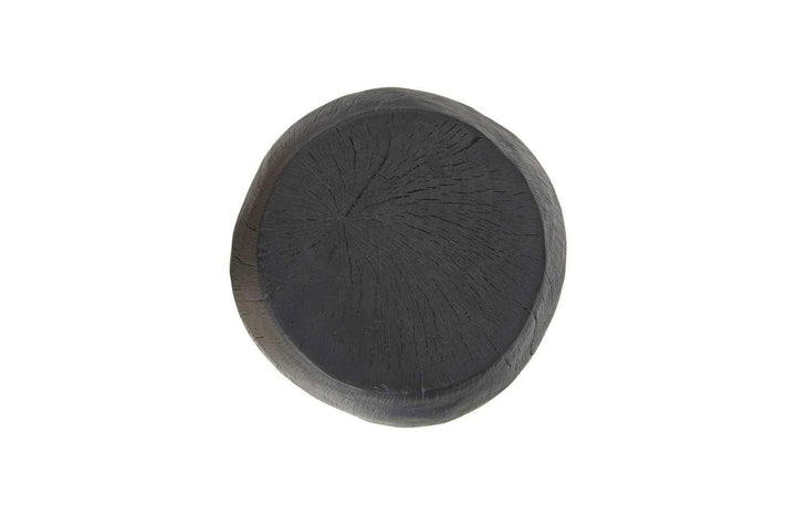 SwayLiving Drum Stool, Resin, Charred OTTOMANS, POUFS, + STOOLS