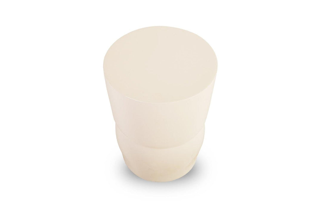 SwayLiving Carved Stool, Gel Coat White OTTOMANS, POUFS, + STOOLS