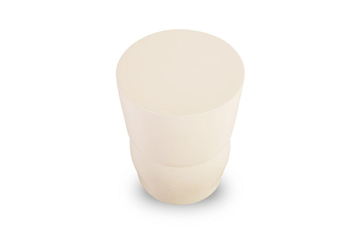 SwayLiving Carved Stool, Gel Coat White OTTOMANS, POUFS, + STOOLS