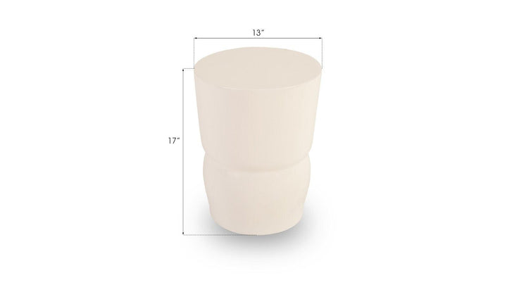 SwayLiving Carved Stool, Gel Coat White OTTOMANS, POUFS, + STOOLS