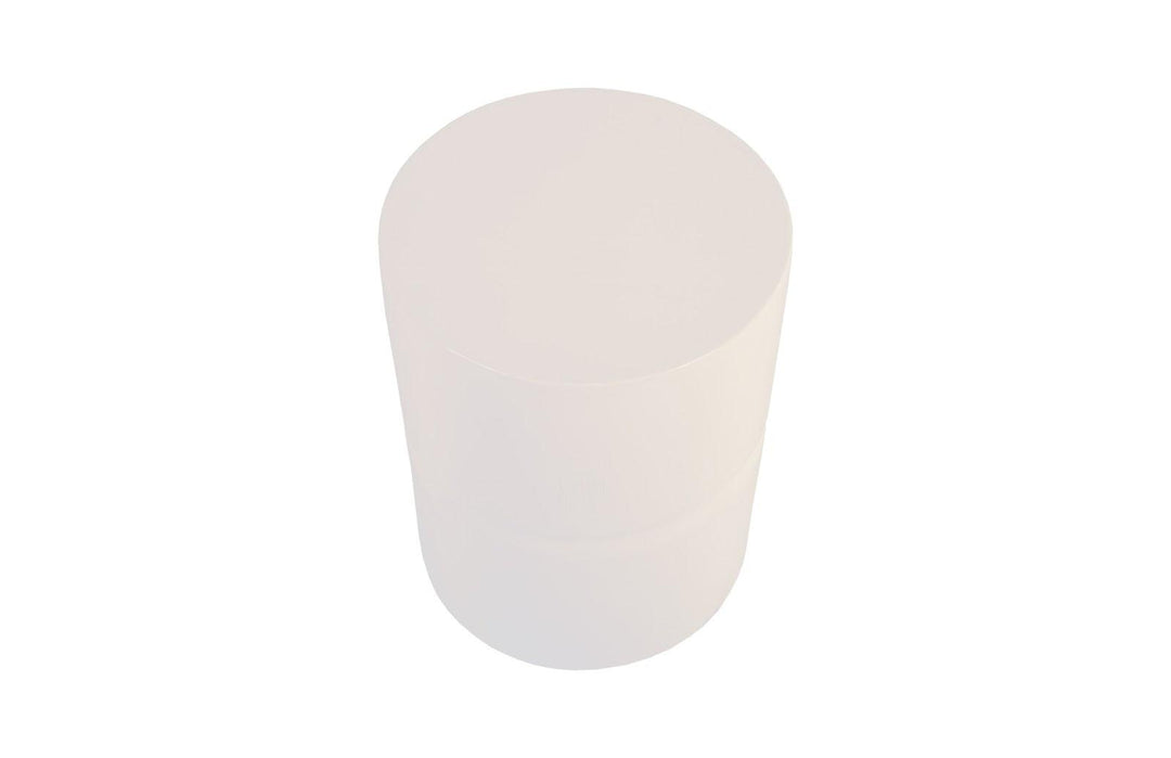 SwayLiving Stacked Stool, Gel Coat White OTTOMANS, POUFS, + STOOLS