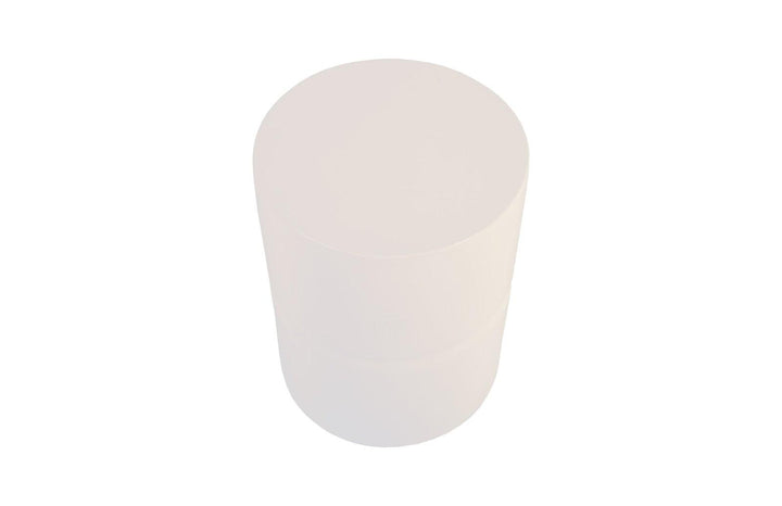SwayLiving Stacked Stool, Gel Coat White OTTOMANS, POUFS, + STOOLS