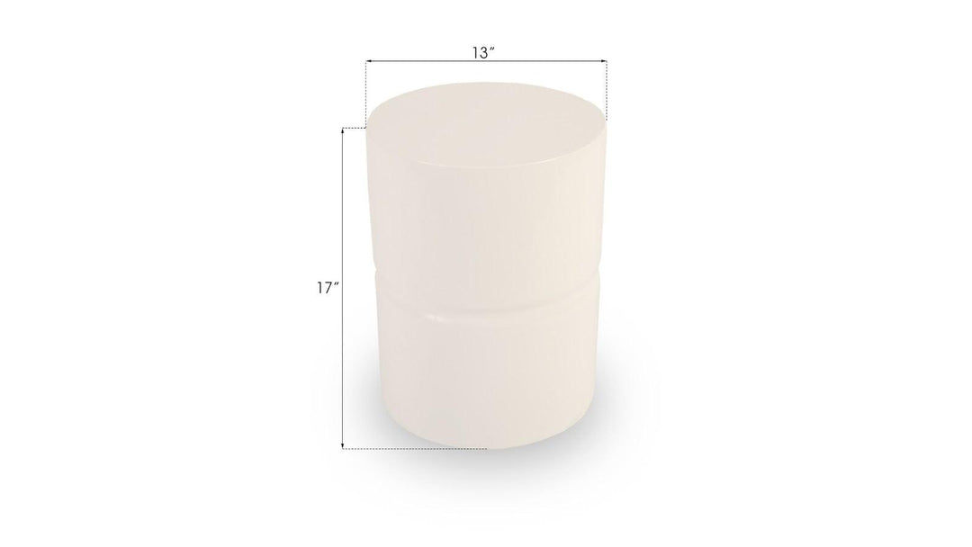 SwayLiving Stacked Stool, Gel Coat White OTTOMANS, POUFS, + STOOLS