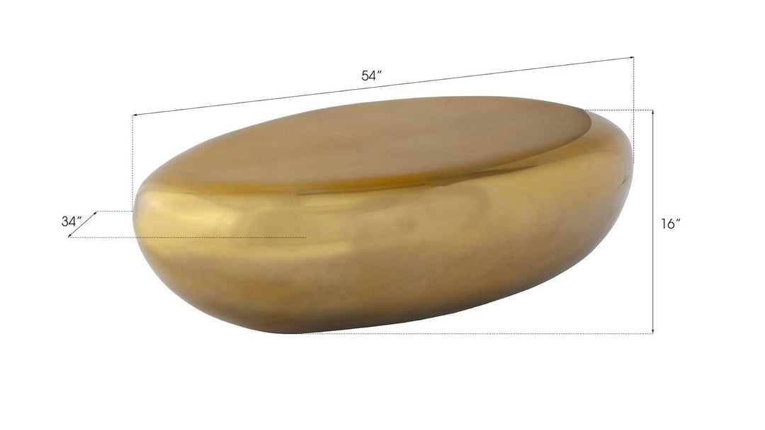 SwayLiving River Stone Coffee Table, Large, Liquid Gold COFFEE TABLES