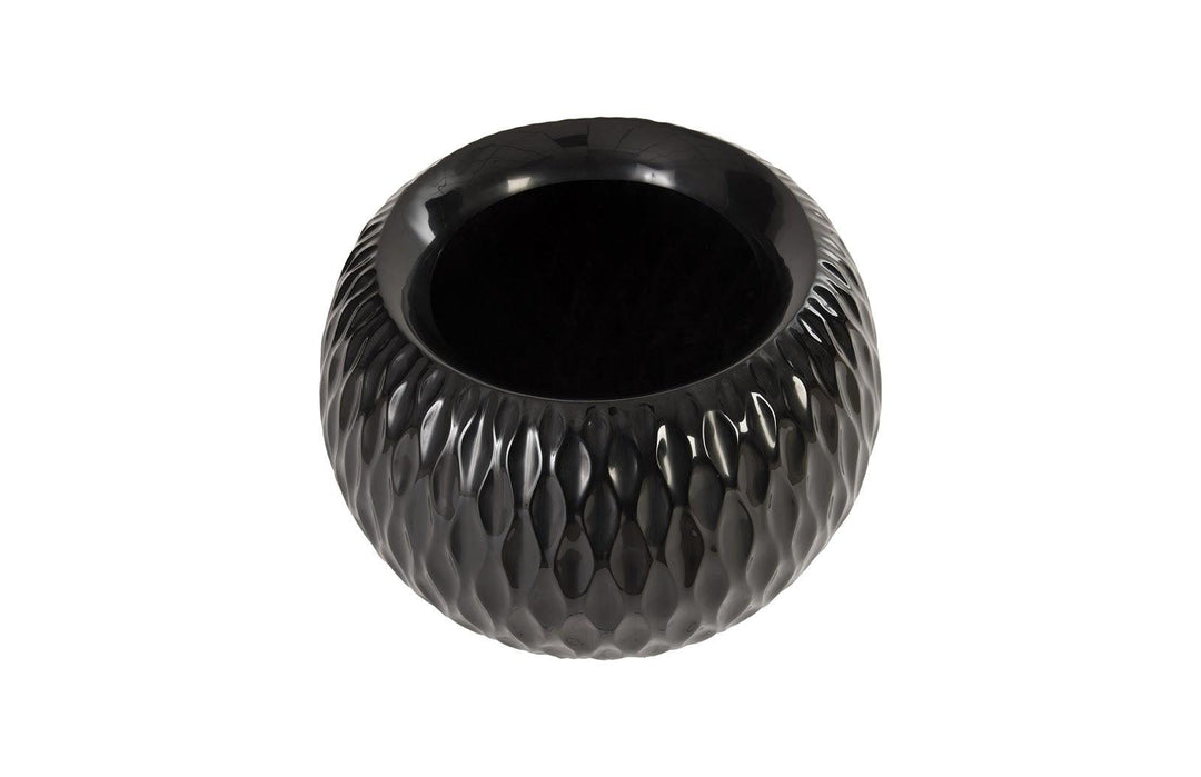 SwayLiving Ripple Planter, Gel Coat Black PLANTERS