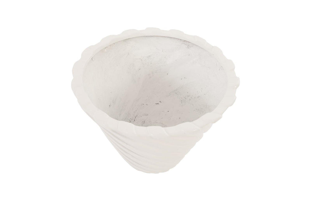 SwayLiving Turbo Planter, Gel Coat White PLANTERS