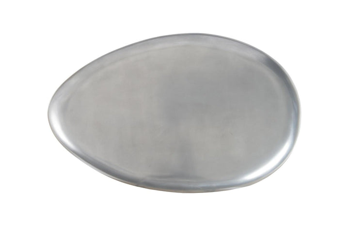 SwayLiving River Stone Coffee Table, Large, Resin, Polished Aluminum Finish COFFEE TABLES