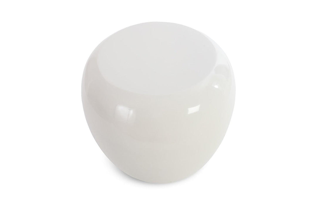 SwayLiving River Stone Side Table, Gel Coat White ACCENT TABLES