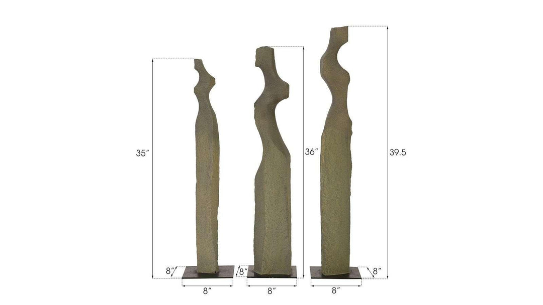 SwayLiving Cast Women Sculptures, Set of 3 DECORATIVE OBJECTS