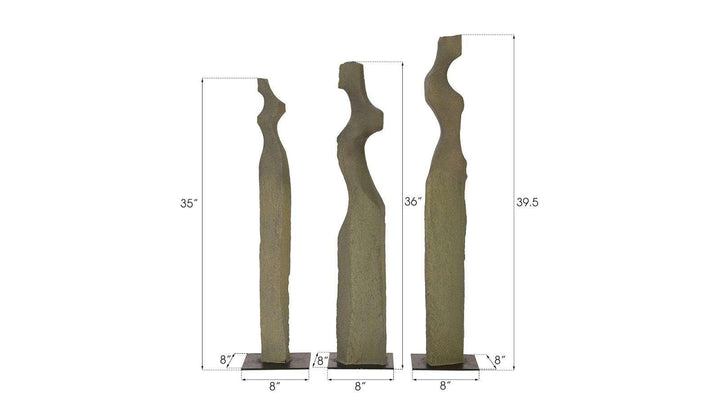 SwayLiving Cast Women Sculptures, Set of 3 DECORATIVE OBJECTS