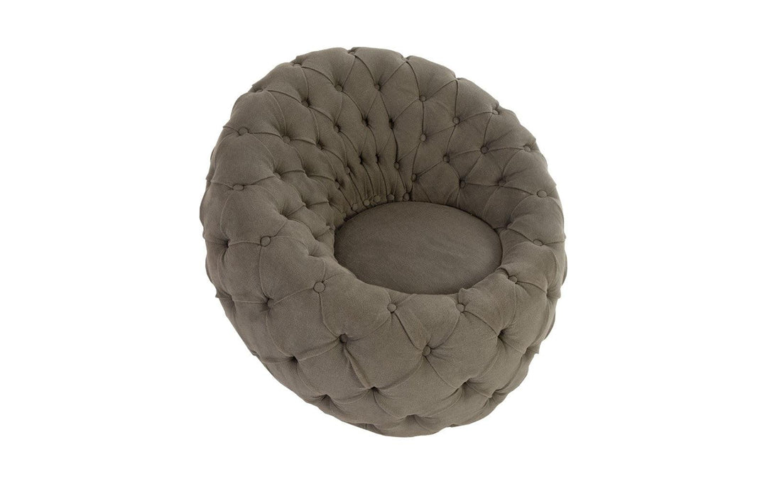 SwayLiving Egg Chair, Ramie Gray ACCENT + LOUNGE CHAIRS