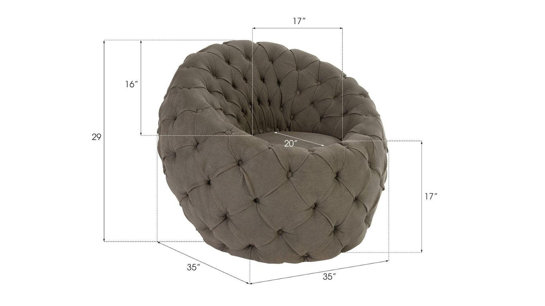SwayLiving Egg Chair, Ramie Gray ACCENT + LOUNGE CHAIRS