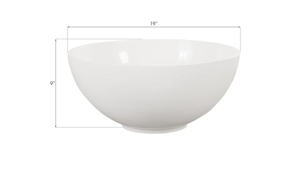 SwayLiving Sulu Bowl, Gel Coat White DECORATIVE TRAYS, PLATES, + BOWLS