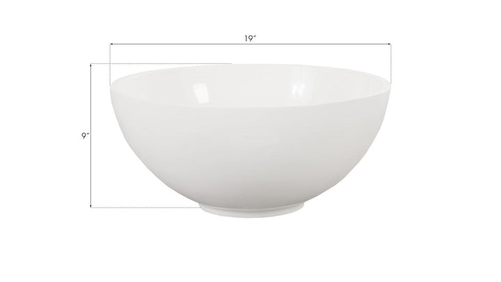 SwayLiving Sulu Bowl, Gel Coat White DECORATIVE TRAYS, PLATES, + BOWLS