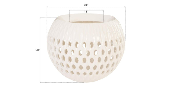 SwayLiving Breathe Planter, Gel Coat White PLANTERS
