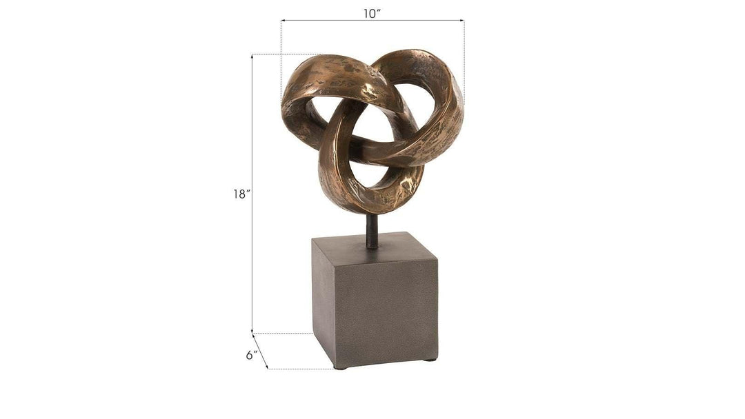 SwayLiving Trifoil Table Sculpture, Bronze DECORATIVE OBJECTS