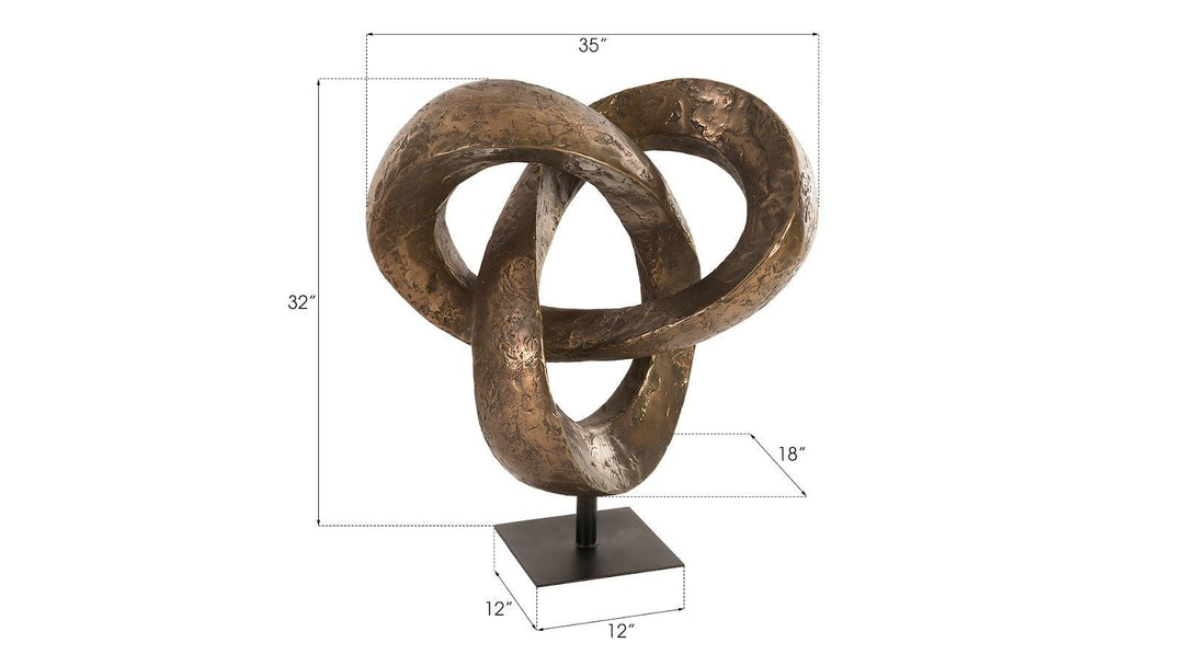 SwayLiving Trifoil Sculpture, Bronze DECORATIVE OBJECTS