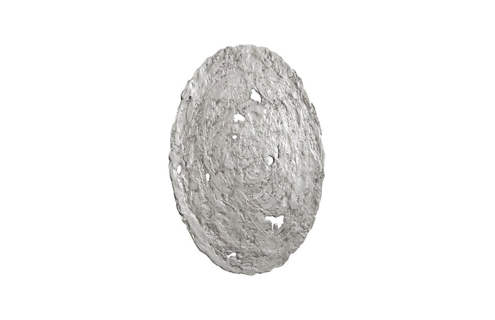 SwayLiving Molten Wall Disc, Medium, Silver Leaf WALL ACCENTS