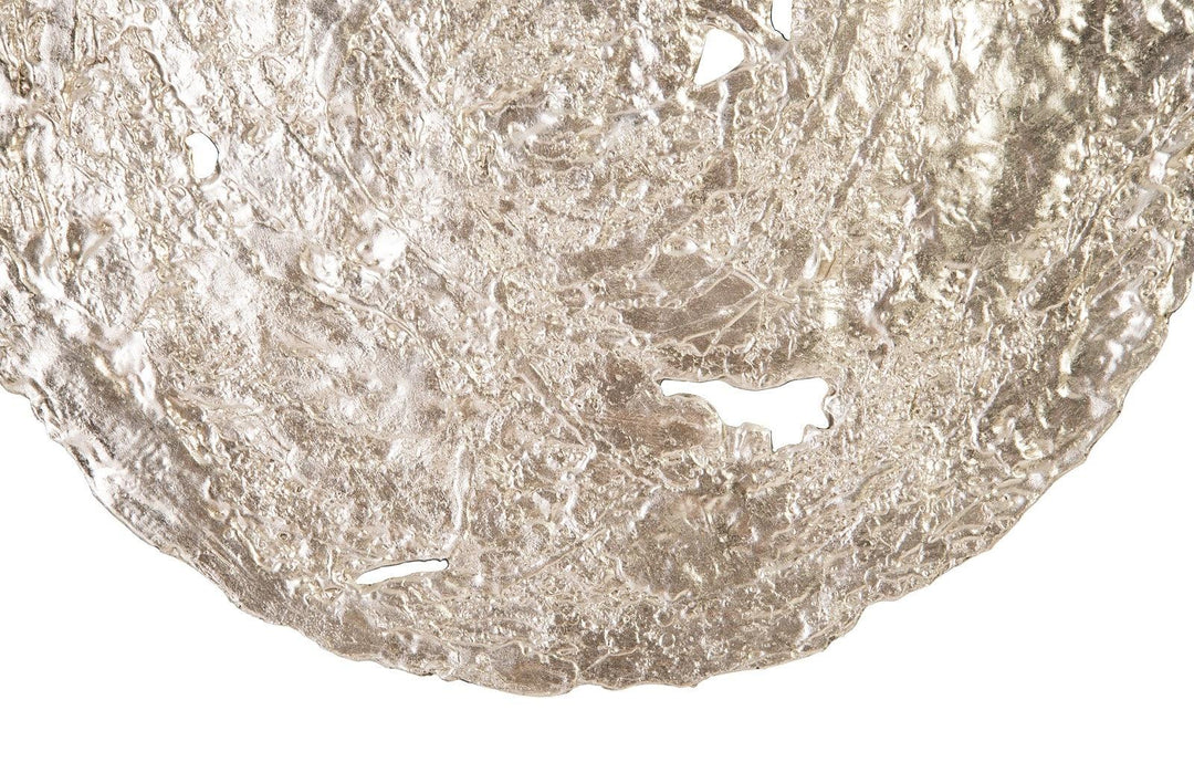 SwayLiving Molten Wall Disc, Medium, Silver Leaf WALL ACCENTS