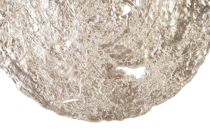 SwayLiving Molten Wall Disc, Medium, Silver Leaf WALL ACCENTS
