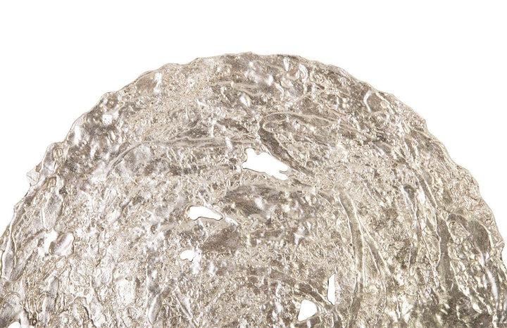 SwayLiving Molten Wall Disc, Medium, Silver Leaf WALL ACCENTS