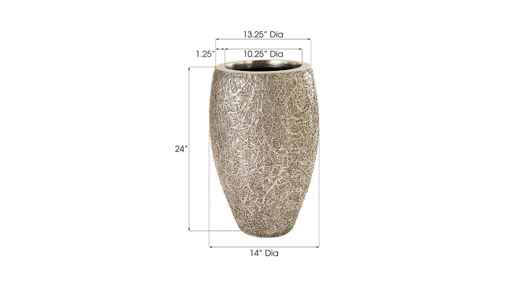 SwayLiving String Theory Planter, Silver Leaf, SM PLANTERS