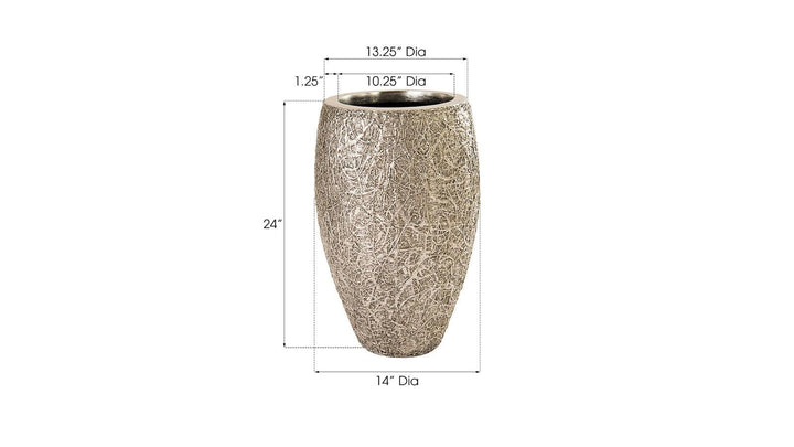 SwayLiving String Theory Planter, Silver Leaf, SM PLANTERS